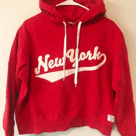 ❌SOLD❌H&M Red "New York" Women's Hoodie - Picture 1 of 6